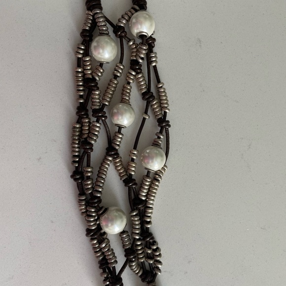 UNO de 50 Silver and Black Multi-Strand Bracelet - Picture 1 of 1